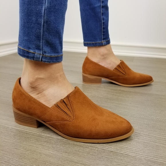 Hipster faux suede oxford slip on loafer - Picture 7 of 8